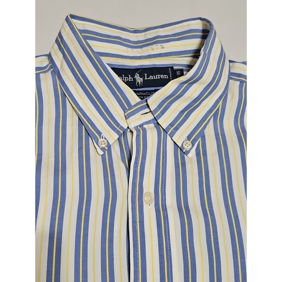 Polo Ralph Lauren Shirt Mens Size 16.5 -35 Stripe Button Down Yarmouth - Picture 3 of 6